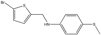 N-[(5-bromothiophen-2-yl)methyl]-4-(methylsulfanyl)aniline,,结构式