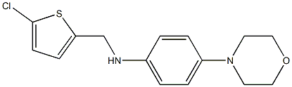 N-[(5-chlorothiophen-2-yl)methyl]-4-(morpholin-4-yl)aniline,,结构式