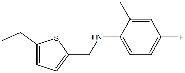 N-[(5-ethylthiophen-2-yl)methyl]-4-fluoro-2-methylaniline 化学構造式