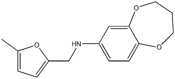 N-[(5-methylfuran-2-yl)methyl]-3,4-dihydro-2H-1,5-benzodioxepin-7-amine,,结构式