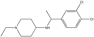 N-[1-(3,4-dichlorophenyl)ethyl]-1-ethylpiperidin-4-amine 化学構造式