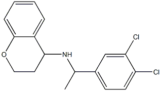 N-[1-(3,4-dichlorophenyl)ethyl]-3,4-dihydro-2H-1-benzopyran-4-amine Struktur