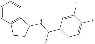 N-[1-(3,4-difluorophenyl)ethyl]-2,3-dihydro-1H-inden-1-amine 结构式