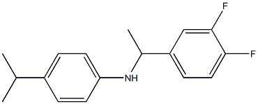 N-[1-(3,4-difluorophenyl)ethyl]-4-(propan-2-yl)aniline Structure