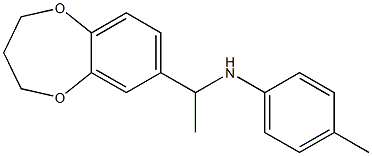 N-[1-(3,4-dihydro-2H-1,5-benzodioxepin-7-yl)ethyl]-4-methylaniline,,结构式