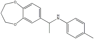 N-[1-(3,4-dihydro-2H-1,5-benzodioxepin-7-yl)ethyl]-4-methylaniline 化学構造式