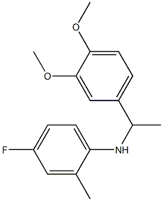 N-[1-(3,4-dimethoxyphenyl)ethyl]-4-fluoro-2-methylaniline,,结构式