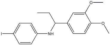 N-[1-(3,4-dimethoxyphenyl)propyl]-4-iodoaniline Structure