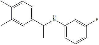 N-[1-(3,4-dimethylphenyl)ethyl]-3-fluoroaniline 化学構造式