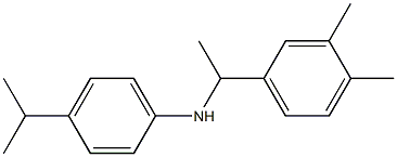 N-[1-(3,4-dimethylphenyl)ethyl]-4-(propan-2-yl)aniline 化学構造式