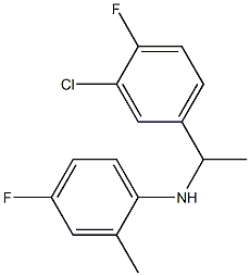 N-[1-(3-chloro-4-fluorophenyl)ethyl]-4-fluoro-2-methylaniline,,结构式