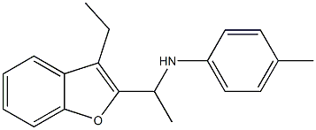 N-[1-(3-ethyl-1-benzofuran-2-yl)ethyl]-4-methylaniline Struktur