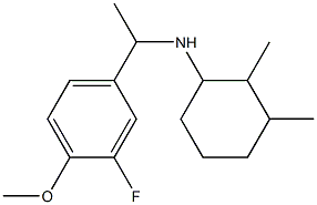 N-[1-(3-fluoro-4-methoxyphenyl)ethyl]-2,3-dimethylcyclohexan-1-amine,,结构式