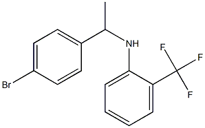 N-[1-(4-bromophenyl)ethyl]-2-(trifluoromethyl)aniline Struktur