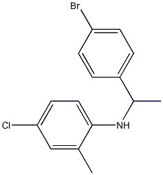N-[1-(4-bromophenyl)ethyl]-4-chloro-2-methylaniline Structure