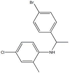 N-[1-(4-bromophenyl)ethyl]-4-chloro-2-methylaniline,,结构式