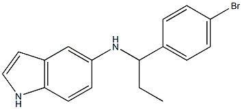 N-[1-(4-bromophenyl)propyl]-1H-indol-5-amine 化学構造式