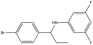 N-[1-(4-bromophenyl)propyl]-3,5-difluoroaniline Struktur