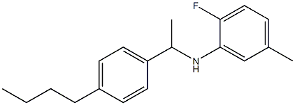 N-[1-(4-butylphenyl)ethyl]-2-fluoro-5-methylaniline Structure