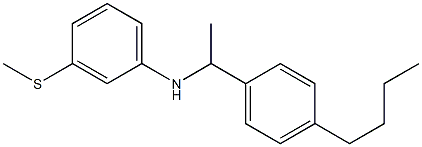 N-[1-(4-butylphenyl)ethyl]-3-(methylsulfanyl)aniline 化学構造式