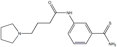 N-[3-(aminocarbonothioyl)phenyl]-4-pyrrolidin-1-ylbutanamide,,结构式
