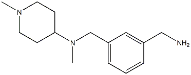 N-[3-(aminomethyl)benzyl]-N,1-dimethylpiperidin-4-amine,,结构式