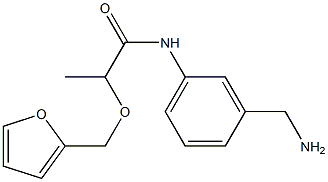 N-[3-(aminomethyl)phenyl]-2-(2-furylmethoxy)propanamide Structure