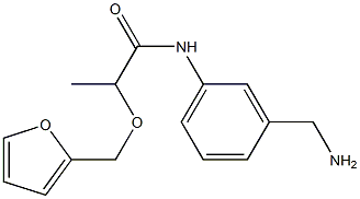 N-[3-(aminomethyl)phenyl]-2-(2-furylmethoxy)propanamide Struktur