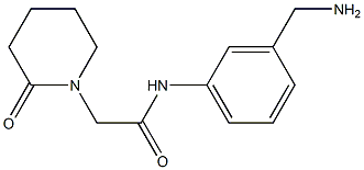 N-[3-(aminomethyl)phenyl]-2-(2-oxopiperidin-1-yl)acetamide 化学構造式