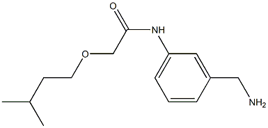 N-[3-(aminomethyl)phenyl]-2-(3-methylbutoxy)acetamide 结构式