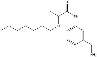 N-[3-(aminomethyl)phenyl]-2-(heptyloxy)propanamide Structure