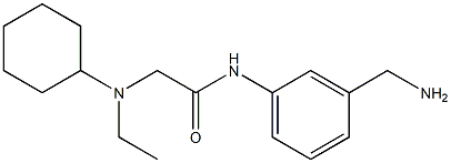 N-[3-(aminomethyl)phenyl]-2-[cyclohexyl(ethyl)amino]acetamide Structure