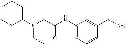 N-[3-(aminomethyl)phenyl]-2-[cyclohexyl(ethyl)amino]acetamide 结构式