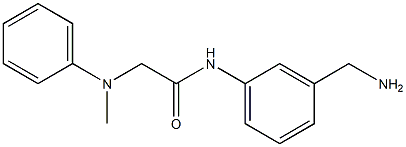 N-[3-(aminomethyl)phenyl]-2-[methyl(phenyl)amino]acetamide,,结构式
