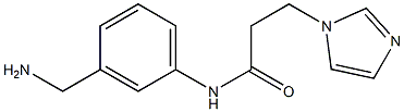 N-[3-(aminomethyl)phenyl]-3-(1H-imidazol-1-yl)propanamide 化学構造式