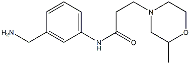 N-[3-(aminomethyl)phenyl]-3-(2-methylmorpholin-4-yl)propanamide 结构式