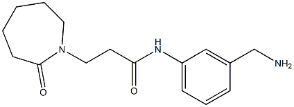 N-[3-(aminomethyl)phenyl]-3-(2-oxoazepan-1-yl)propanamide 结构式