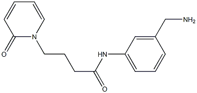N-[3-(aminomethyl)phenyl]-4-(2-oxopyridin-1(2H)-yl)butanamide 化学構造式