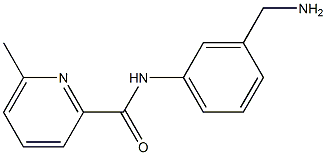 N-[3-(aminomethyl)phenyl]-6-methylpyridine-2-carboxamide 化学構造式