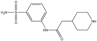 N-[3-(aminosulfonyl)phenyl]-2-piperidin-4-ylacetamide Structure