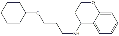 N-[3-(cyclohexyloxy)propyl]-3,4-dihydro-2H-1-benzopyran-4-amine 化学構造式