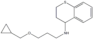 N-[3-(cyclopropylmethoxy)propyl]-3,4-dihydro-2H-1-benzothiopyran-4-amine 化学構造式