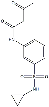 N-[3-(cyclopropylsulfamoyl)phenyl]-3-oxobutanamide Struktur