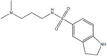 N-[3-(dimethylamino)propyl]-2,3-dihydro-1H-indole-5-sulfonamide 化学構造式