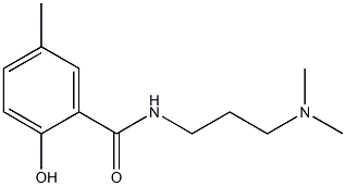 N-[3-(dimethylamino)propyl]-2-hydroxy-5-methylbenzamide Struktur