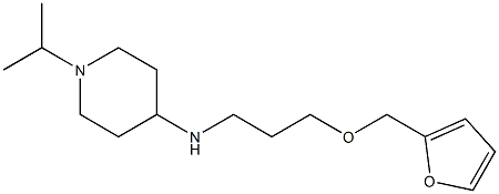 N-[3-(furan-2-ylmethoxy)propyl]-1-(propan-2-yl)piperidin-4-amine,,结构式