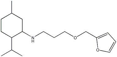 N-[3-(furan-2-ylmethoxy)propyl]-5-methyl-2-(propan-2-yl)cyclohexan-1-amine,,结构式