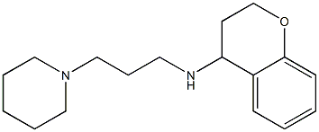 N-[3-(piperidin-1-yl)propyl]-3,4-dihydro-2H-1-benzopyran-4-amine Struktur