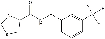 N-[3-(trifluoromethyl)benzyl]-1,3-thiazolidine-4-carboxamide,,结构式