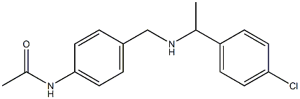 N-[4-({[1-(4-chlorophenyl)ethyl]amino}methyl)phenyl]acetamide Structure